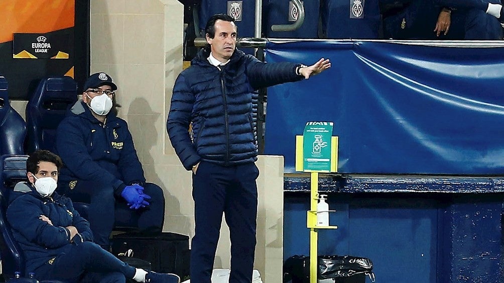 Unai Emery durante un partido con el Villarreal