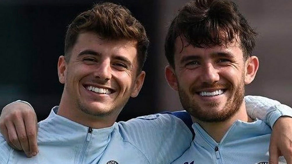 Ben Chillwell y Mason Mount, durante un entrenamiento