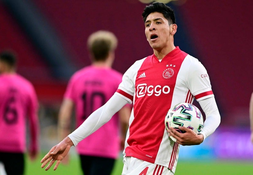 Edson Álvarez tras anotar gol a favor del Ajax