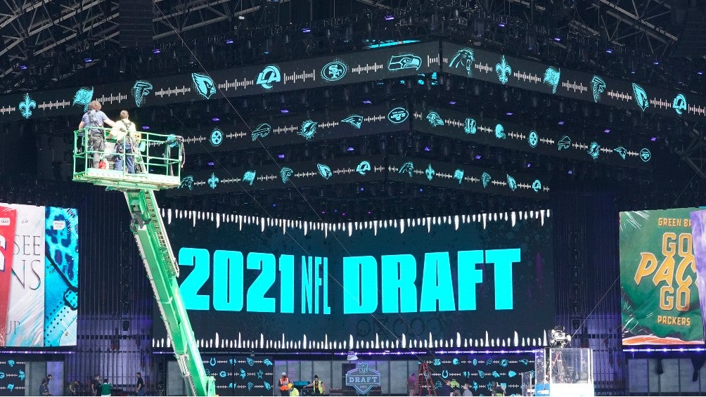 Preparativos para el escenario del NFL Draft 2021