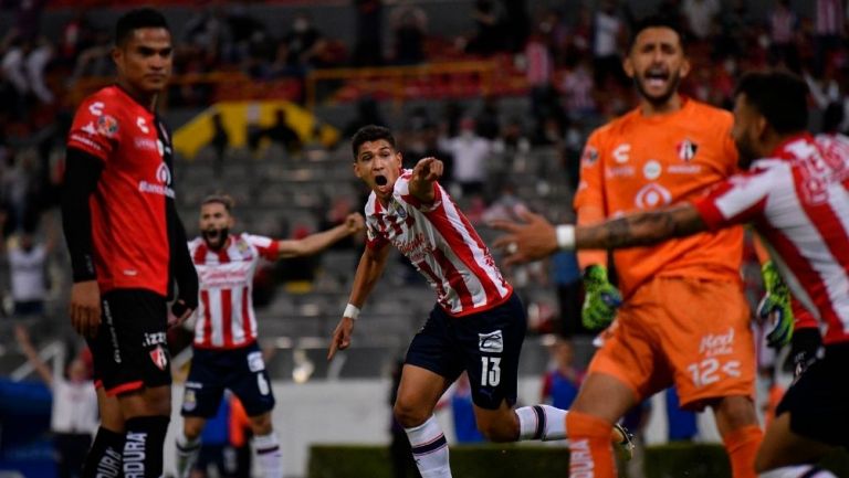 Chivas, en festejo de gol