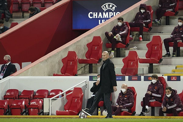 Zidane en partido de Champions League 