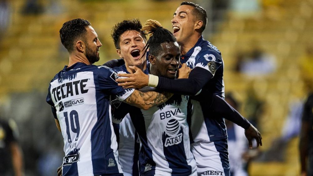 Jugadores de Rayados en festejo ante Columbus Crew