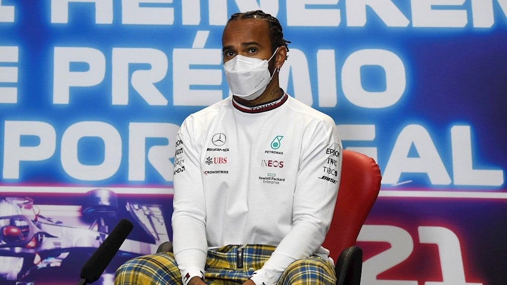 Lewis Hamilton en conferencia de prensa