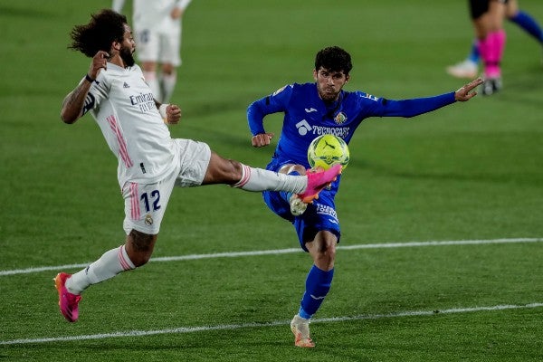 Marcelo en acción frente al Getafe