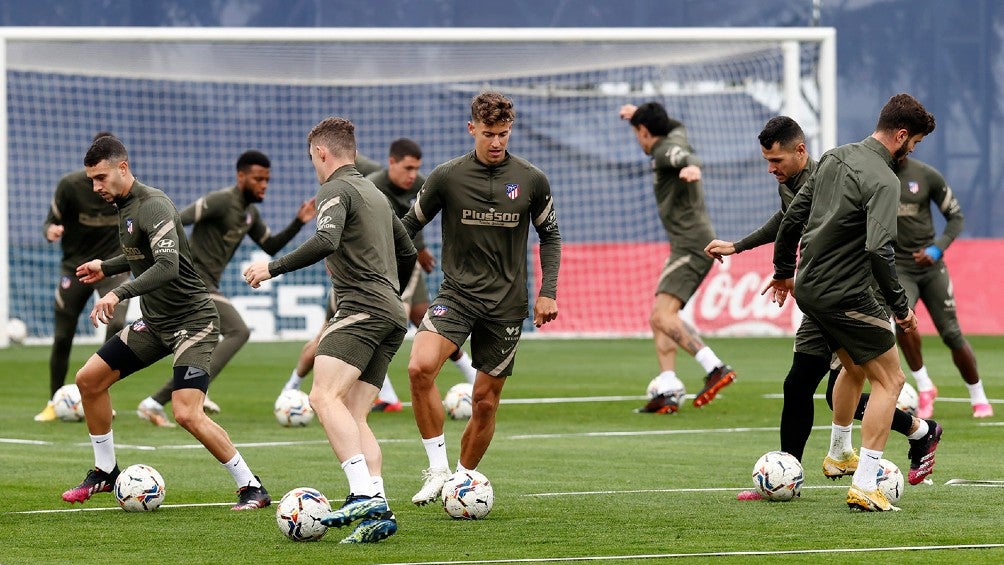 Atlético de Madrid en entrenamiento