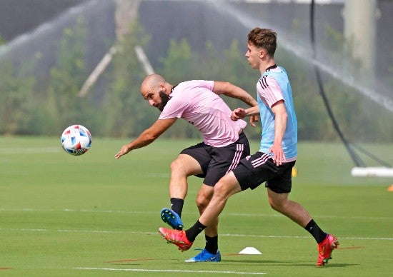 Gonzalo Higuaín en entrenamiento con el Inter de Miami