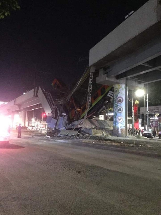 Vagón de la Línea 12 del Metro colapsó