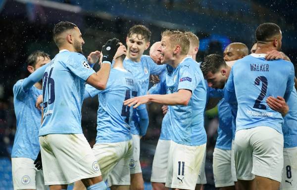 Jugadores del Manchester City en festejo