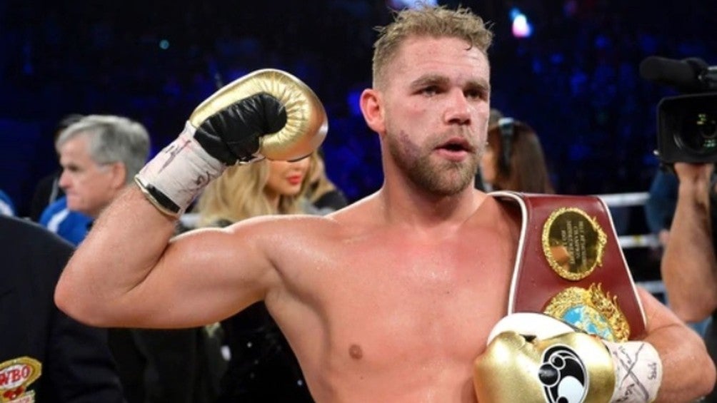 Billy Joe Saunders celebra victoria