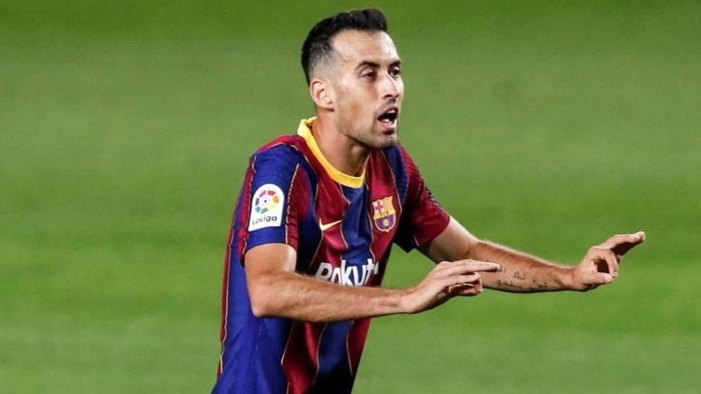 Busquets, en un juego del Barça