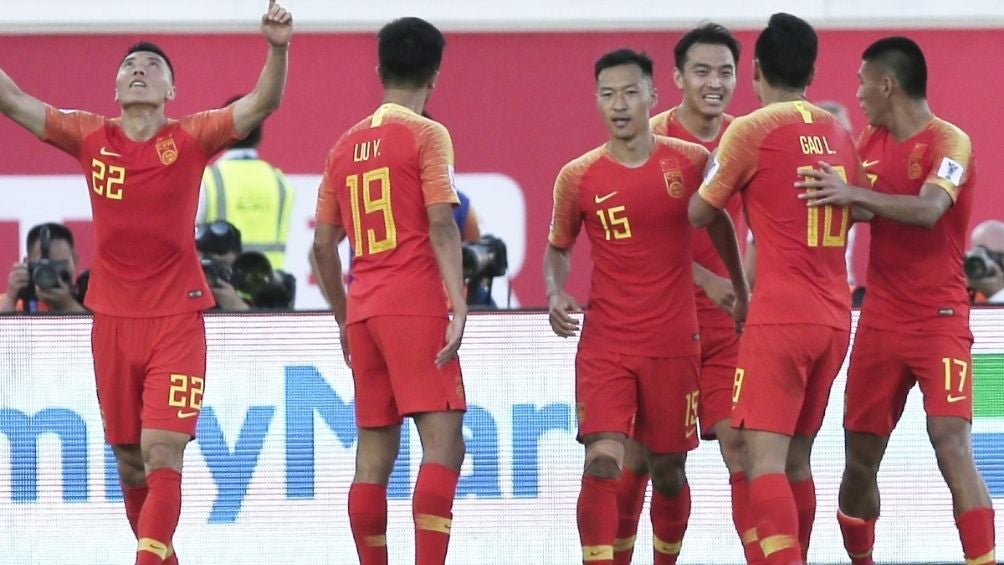 Selección de China en un partido 