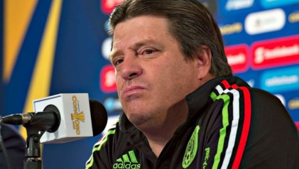 Miguel Herrera en conferencia de prensa en Copa Oro