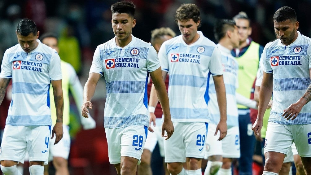 Jugadores del Cruz Azul tras la derrota