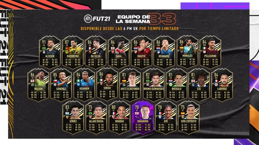 Equipo de la Semana 33 de FIFA 21