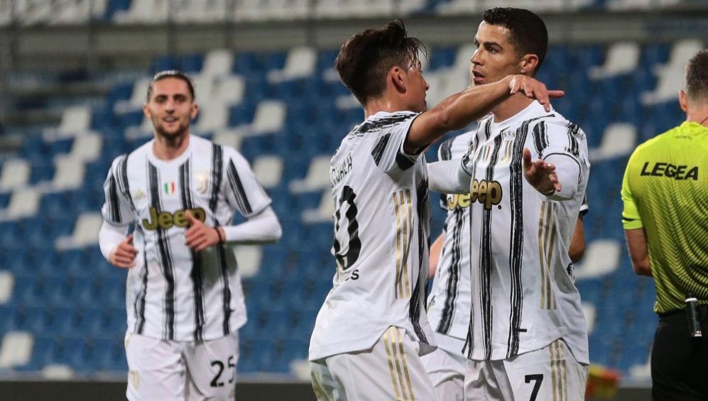 Cristiano Ronaldo festejando con la Juventus