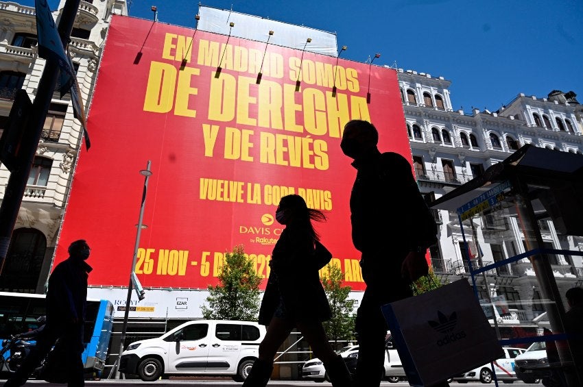 Polémica pancarta colocada en las calles de Madrid