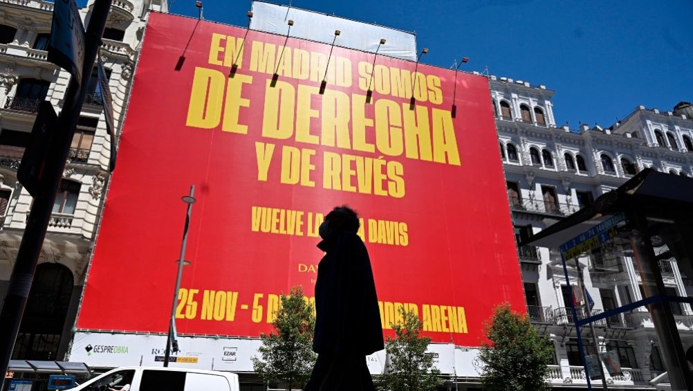 Polémica pancarta colocada en las calles de Madrid