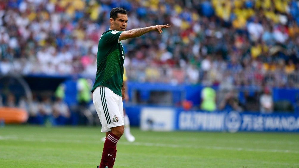 Rafa Márquez durante un partido con el Tri