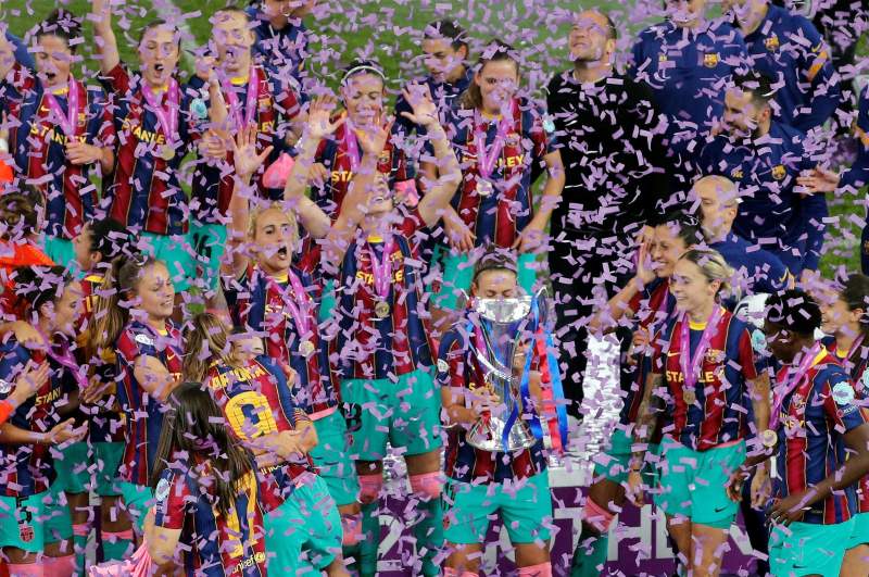 Barcelona Femenil en festejo