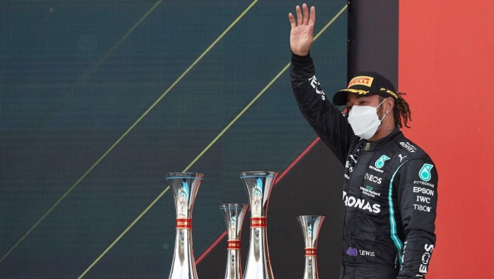 Lewis Hamilton tras ganar una carrera