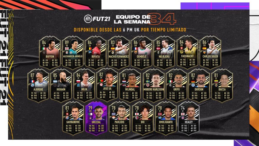 El Equipo de la Semana 34 de FIFA 21