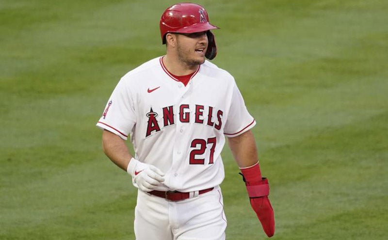 Trout en partido de Angels