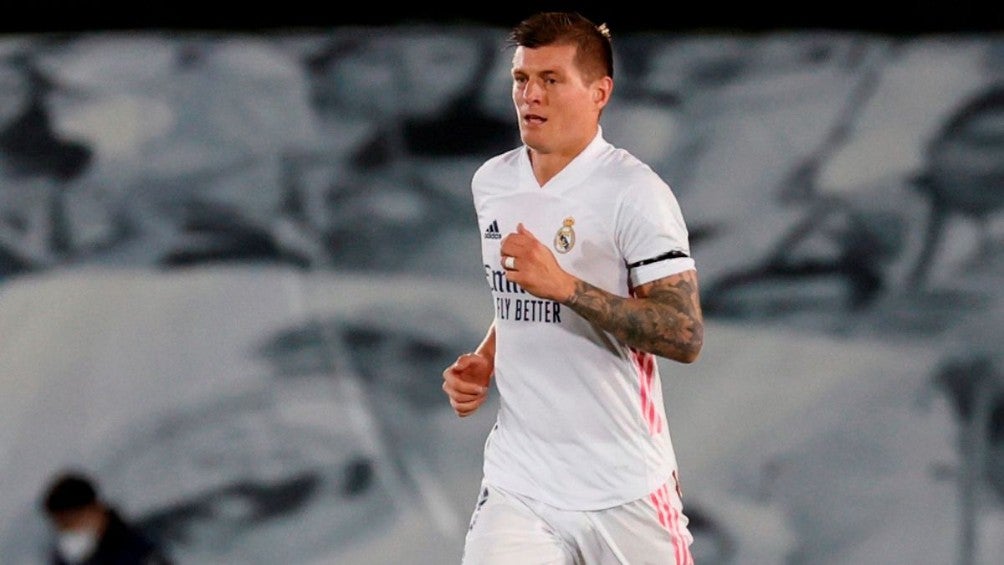 Toni Kroos durante un partido con el Real Madrid