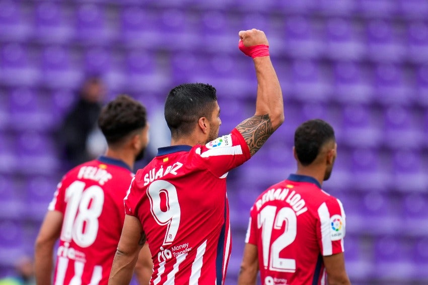 Luis Suárez tras anotar el gol del título para el Atlético de Madrid