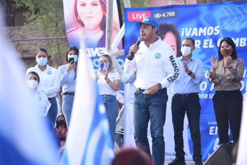 Marko Cortés en un evento del PAN