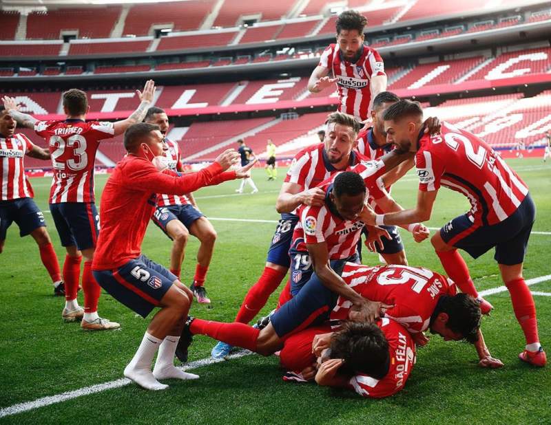 Atletico en festejo