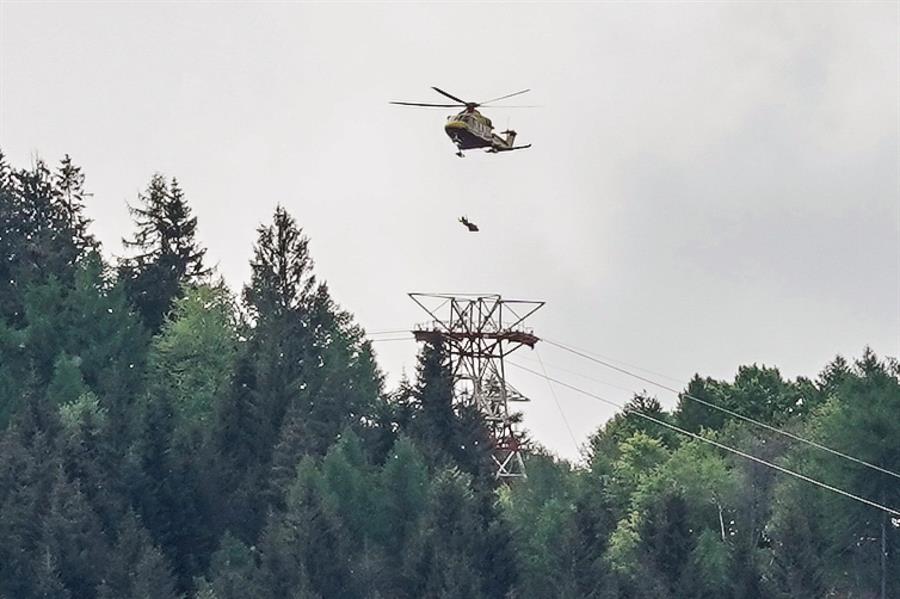 Teleférico se estrelló en Italia