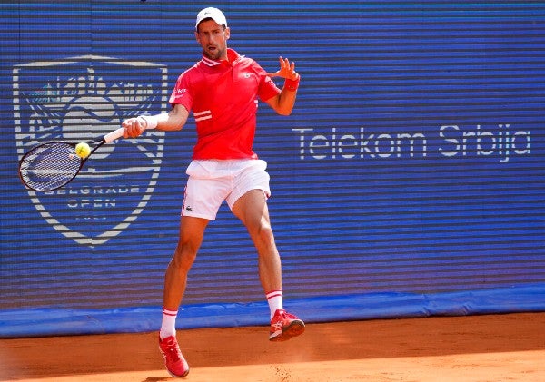  Novak Djokovic en acción en Belgrado