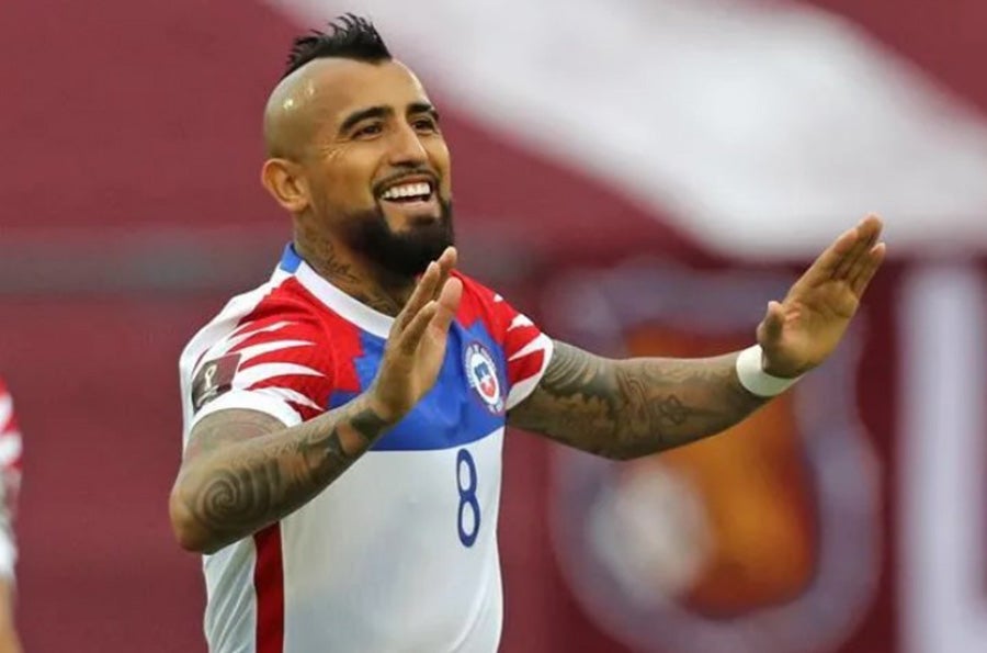 Vidal en juego con la selección de Chile