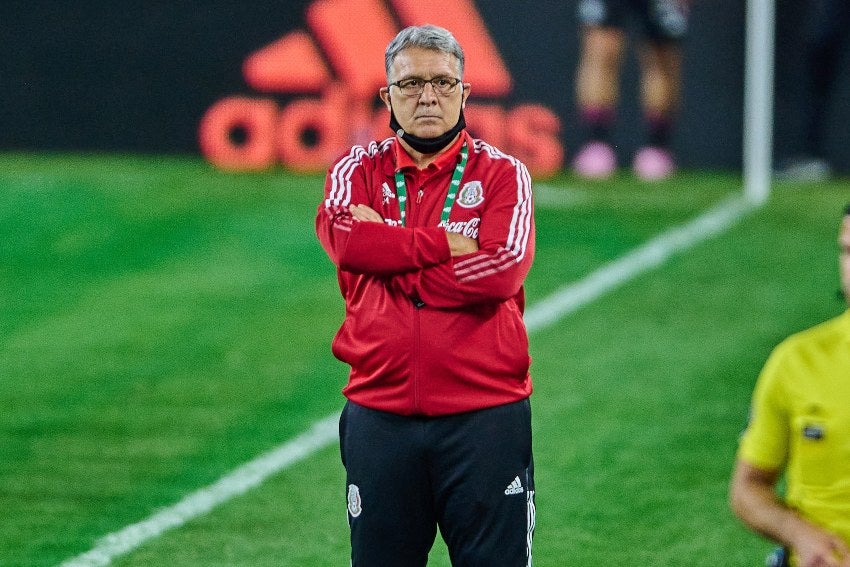 Gerardo Martino en el partido entre México e Islandia