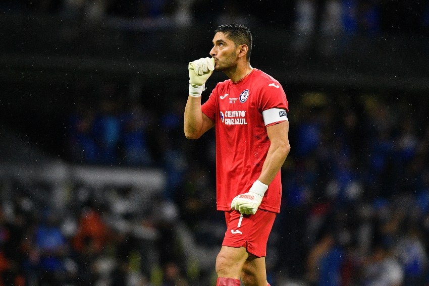 Jesús Corona durante la Final entre Cruz Azul y Santos