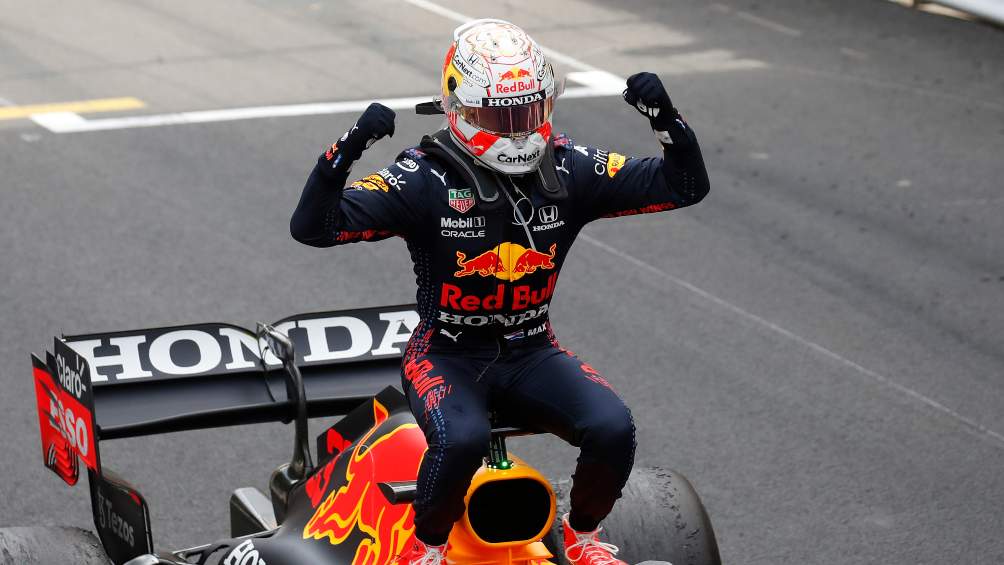 Max Verstappen en festejo