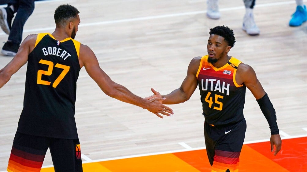 Rudy Gobert felicita a Donovan Mitchell