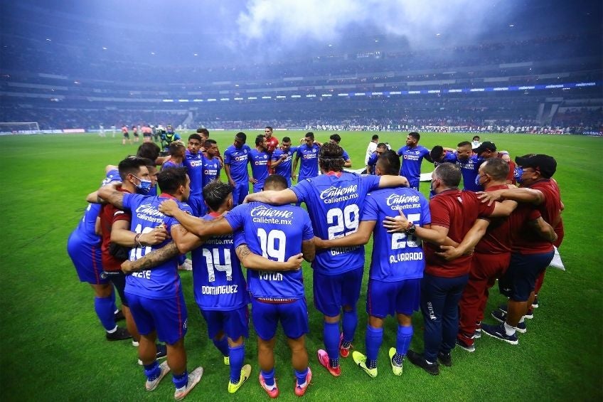 Jugadores de Cruz Azul en la Final 