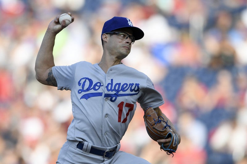 Joe Kelly, en acción con los Dodgers