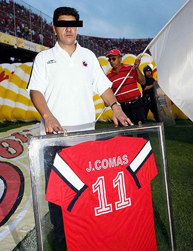 El jugador durante un homenaje en Veracruz 
