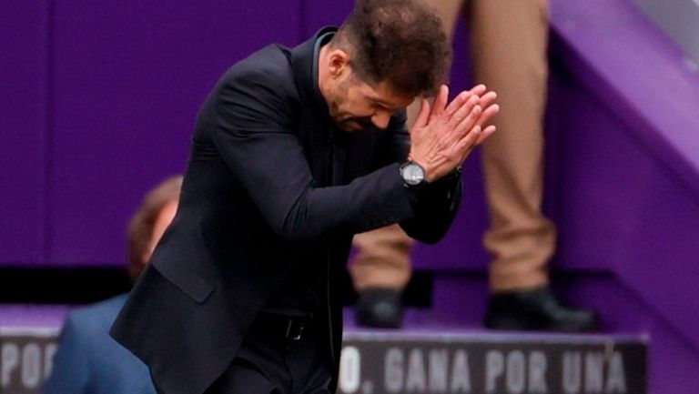 Diego Simeone en victoria vs Valladolid 