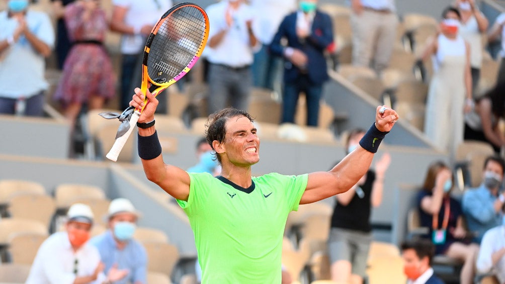 Nadal festeja tras victoria