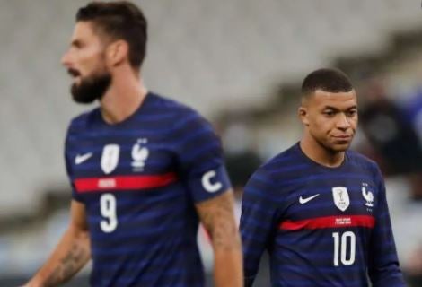 Giroud y Kylian Mbappé, en un juego de Francia