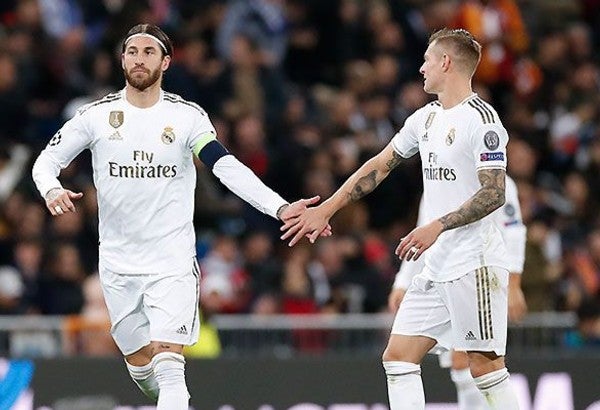 Sergio Ramos y Toni Kroos durante juego