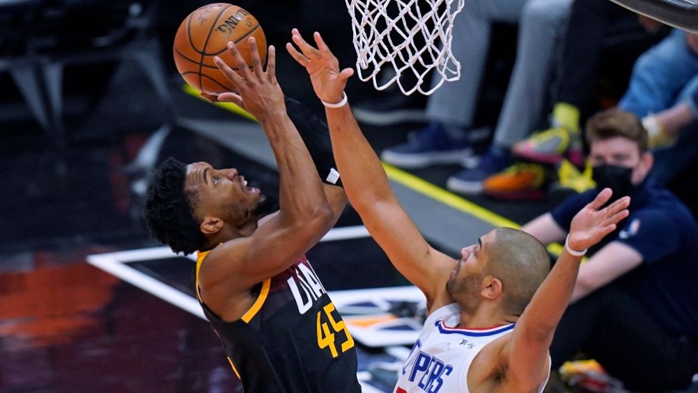 Donovan Mitchell en el partido entre el Jazz y los Clippers