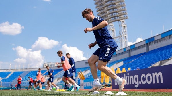 Selección rusa en entrenamiento para la Eurocopa 2020