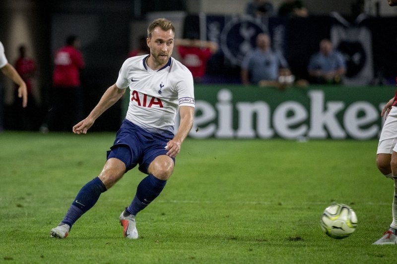 Eriksen en un partido del Tottenham