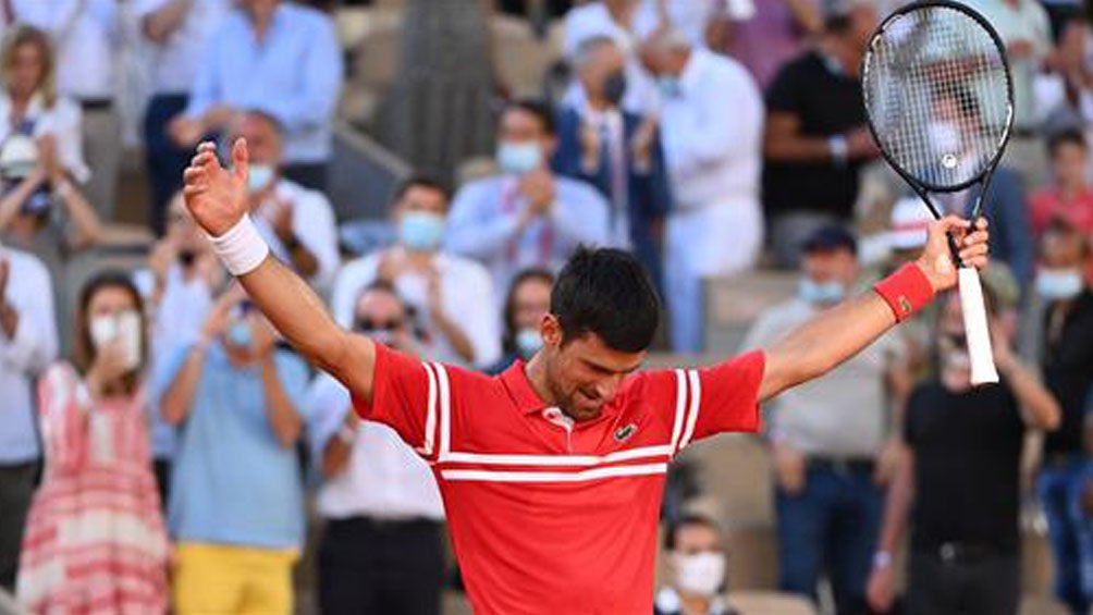 Djokovic celebra en un partido