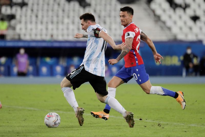 Messi en partido vs Chile